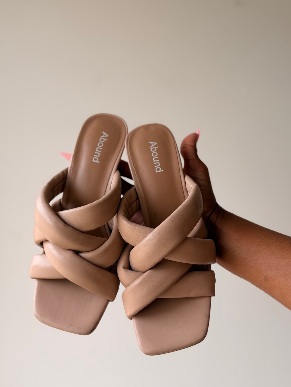 Abound Nude Braided Slide Mules